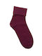 ME-WE Women's Solid Color Socks Purple