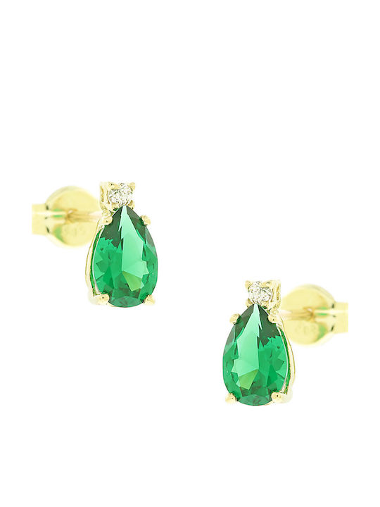 Senzio Belibasakis Earrings made of Gold 14K with Stones