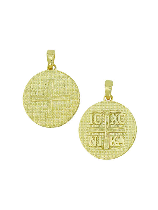 Senzio Belibasakis Charm Amulet Constantine from Gold 9 K