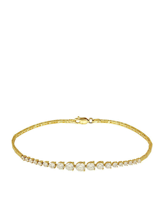 Senzio Belibasakis Bracelet Riviera made of Gold 14K with Zircon