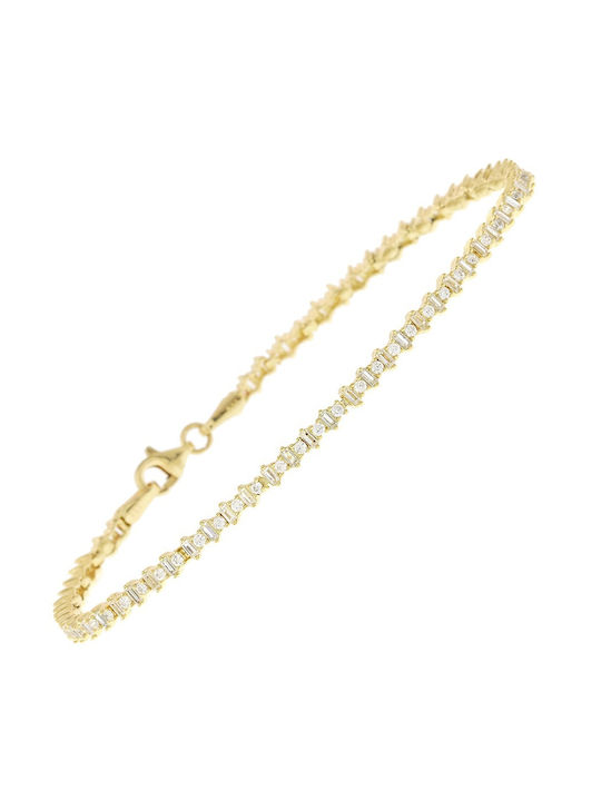 Senzio Belibasakis Bracelet Riviera made of Gold 14K with Zircon