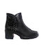 24hrs Leather Women's Ankle Boots Black