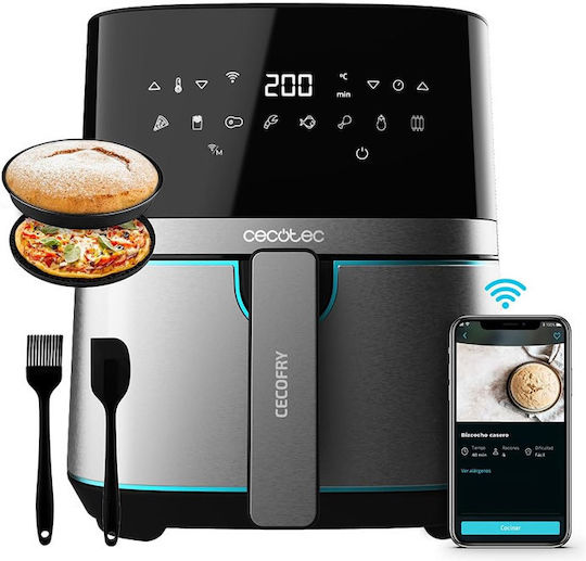 Cecotec Cecofry Full 5500 Connected Pack Friteuză cu aer cu Wi-Fi 5.5lt Argintiu
