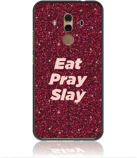 Eat Pray Slay Back Cover Σιλικόνης Πολύχρωμο (Huawei Mate 10 Pro)