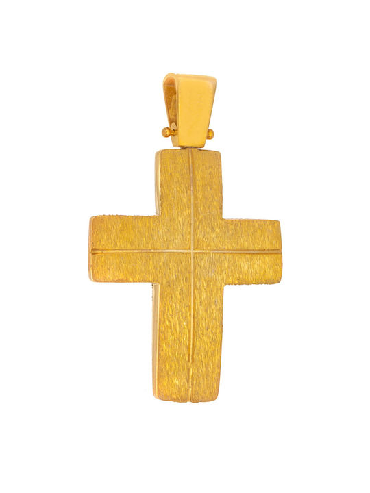 Senzio Belibasakis Herren Gold Kreuz 14K