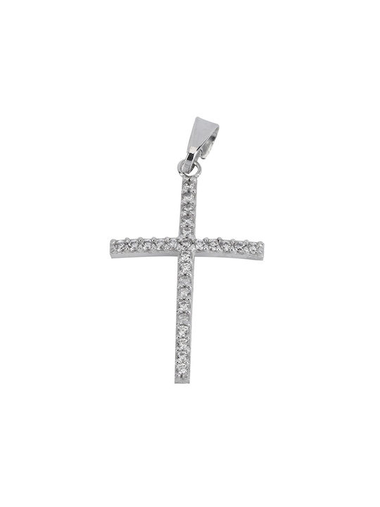 Senzio Belibasakis Women's White Gold Cross 14K