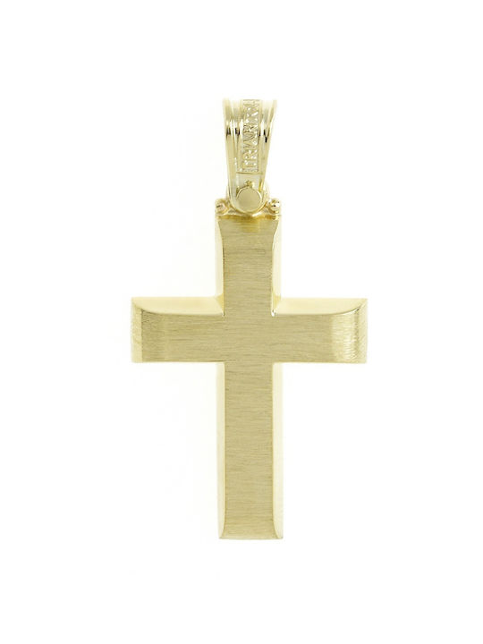 Triantos Herren Gold Kreuz 14K