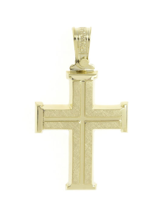 Triantos Herren Gold Kreuz 14K