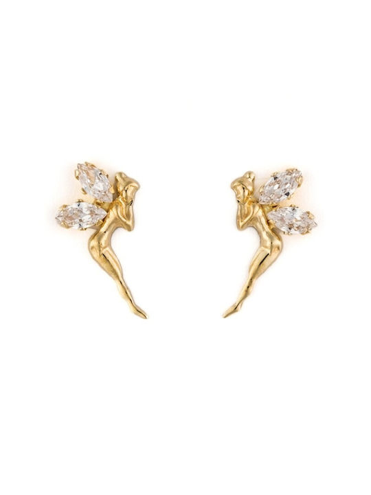 Vitopoulos Earrings made of Gold 14K with Stones