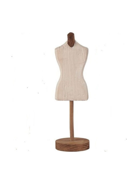 Country Casa Σταντ Κοσμημάτων Ξύλινο Λευκό 10x34.5x10cm