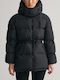 Gant Women's Short Puffer Jacket for Winter Black