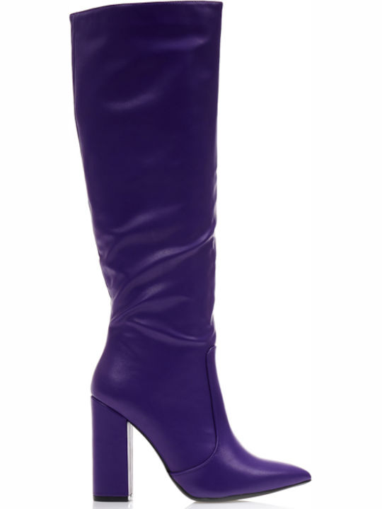 Tsoukalas Cizme dama cu toc înalt Violet