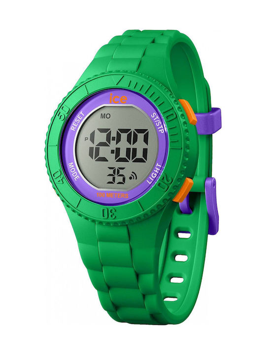 Ice Digital Damen Uhr mit Grün Kautschukarmband