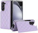 Puff Rhombus Back Cover Plastic Purple (Galaxy Z Fold5)