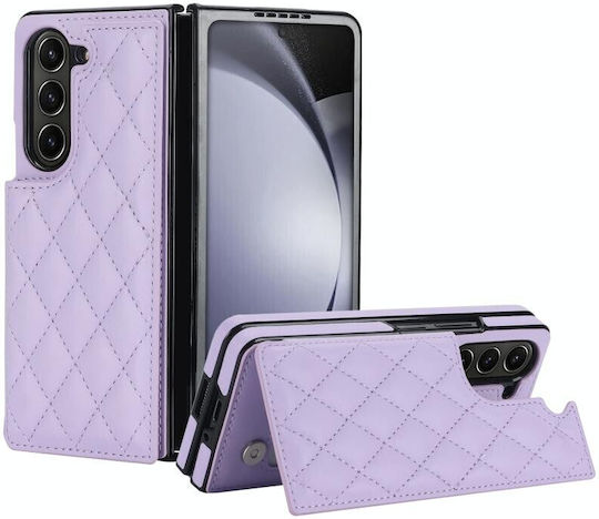 Puff Rhombus Back Cover Plastic Purple (Galaxy Z Fold5)