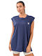 Energy Women's Athletic Blouse Sleeveless Navy Blue