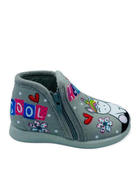 Kinderhausschuhe Stiefel Gray