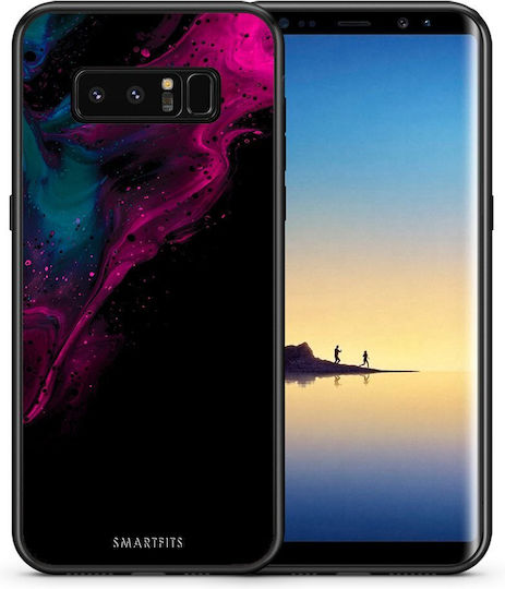 Smartfits Watercolor Pink Black Back Cover Ροζ (Galaxy Note 8)