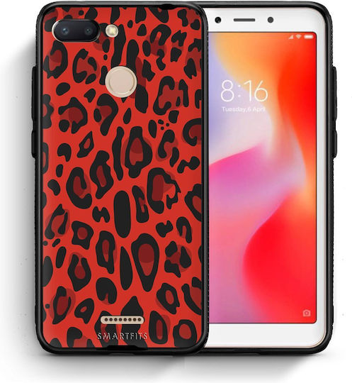Smartfits Animal Red Leopard Back Cover Κόκκινο (Redmi 6)