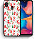 Smartfits Cherry Summer Umschlag Rückseite Burgundisch (Galaxy A20e)