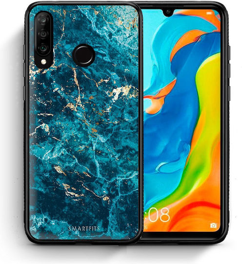Smartfits Marble Blue Задна корица Син (Huawei P30 Lite)
