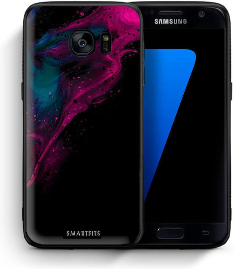 Smartfits Watercolor Pink Black Back Cover Roz (Galaxy S7) 6114927739035_37751547855003