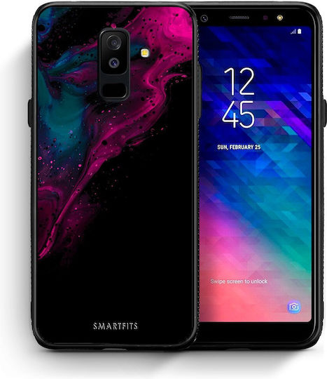Smartfits Watercolor Pink Black Back Cover Roz (Galaxy A6+ 2018) 6114924429467_37751542972571