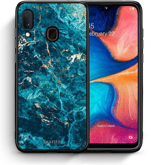 Smartfits Marble Blue Back Cover Blue (Galaxy A20e)