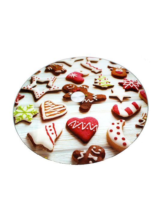 Christmas Cake Stands Glass Transparent Height 35cm.