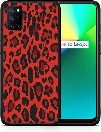 Smartfits Animal Red Leopard Back Cover Κόκκινο (Realme 7i)