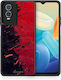 Smartfits Red Paint Back Cover Red (Vivo Y76 5G / Y76s / Y74s)