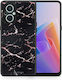 Smartfits Marble Black Rosegold Umschlag Rückseite Schwarz (Oppo Reno7 Lite) 8427258904915_46685803544915