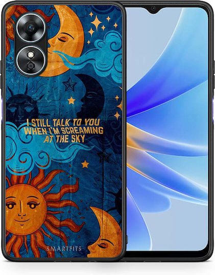 Smartfits Screaming Sky Umschlag Rückseite Hellblau (Oppo A17)