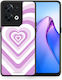 Smartfits Lilac Hearts Back Cover Λιλά (Oppo Reno8)