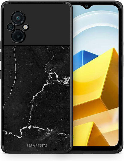 Smartfits Marble Black Back Cover Μαύρο (Poco M5)