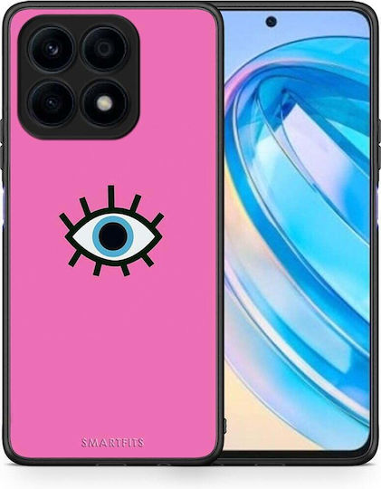 Smartfits Blue Eye Pink Umschlag Rückseite Blau (Honor X8a)