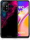 Smartfits Watercolor Pink Black Umschlag Rückseite Rosa (Oppo A94) 7522722283675_42928404594843