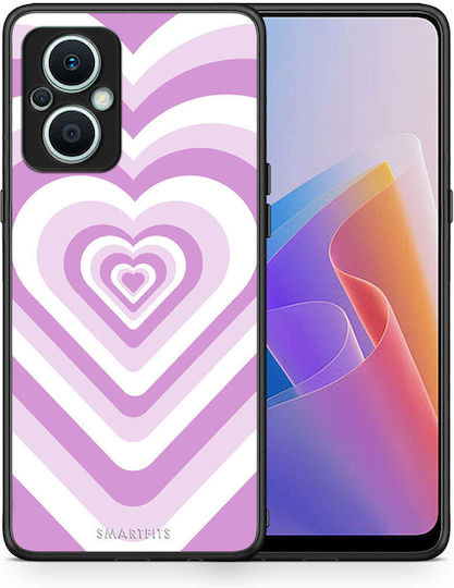 Smartfits Lilac Hearts Back Cover Λιλά (Oppo Reno7 Lite)