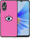 Smartfits Blue Eye Pink Umschlag Rückseite Blau (Oppo A17)