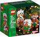 LEGO Building Blocks Gingerbread Ornaments Christmas for 6+ Years