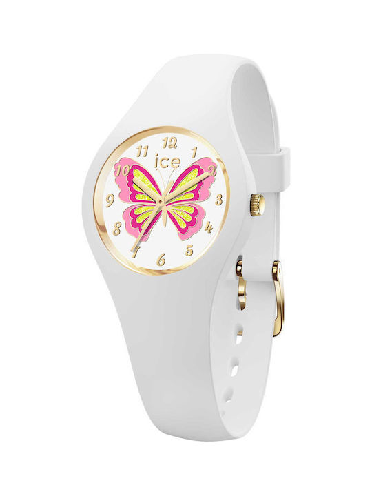 Ice Kids Analog Watch Fantasia with Rubber/Plastic Strap White