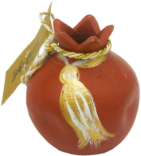 LiebeQueen Amulet Rodie Portocaliu Ceramic 5.5x7cm 1buc