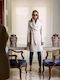 Women's Beige Coat with Belt
