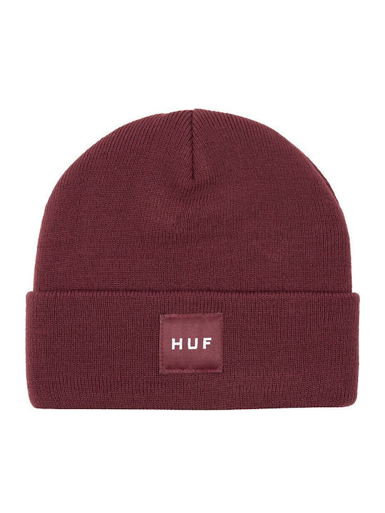 Berry Unisex Set with Beanie Knitted in Purple color