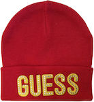 Guess Beanie Unisex Beanie Knitted in Red color