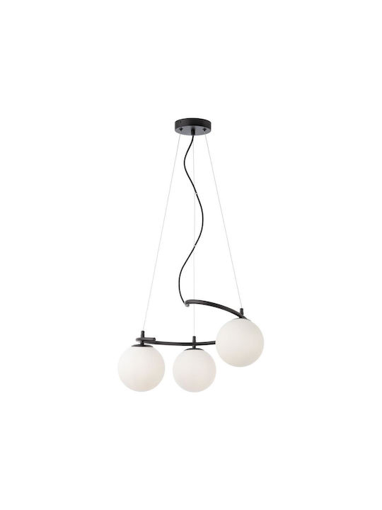 Redo Group Pendant Light Three-Light for Socket E14, E.14 Black