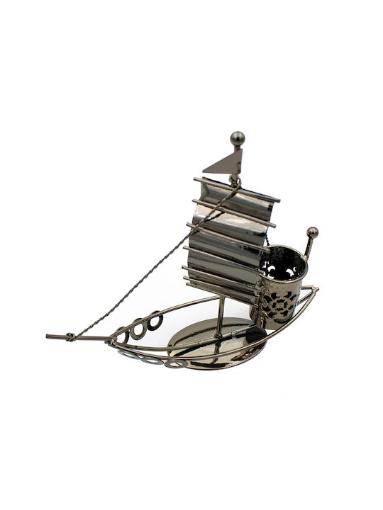 Metallic Miniature Ship 21x17.5cm