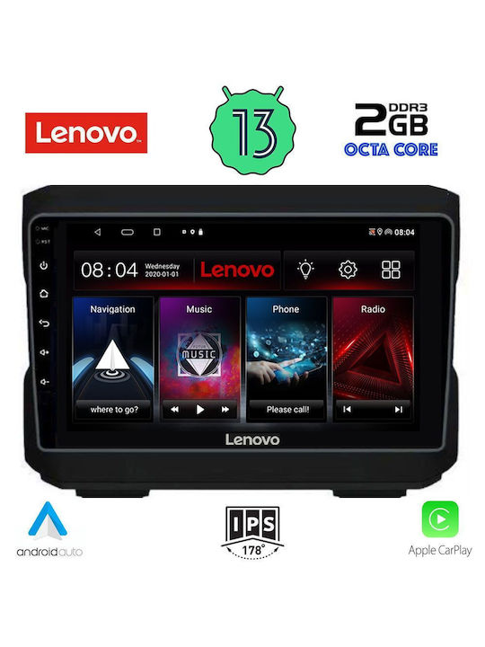 Lenovo Sistem Audio Auto pentru Jeep Cherokee / Grand Cherokee / Wrangler 2007-2014 (Bluetooth/USB/WiFi/GPS/Apple-Carplay/Android-Auto) cu Ecran Tactil 10"