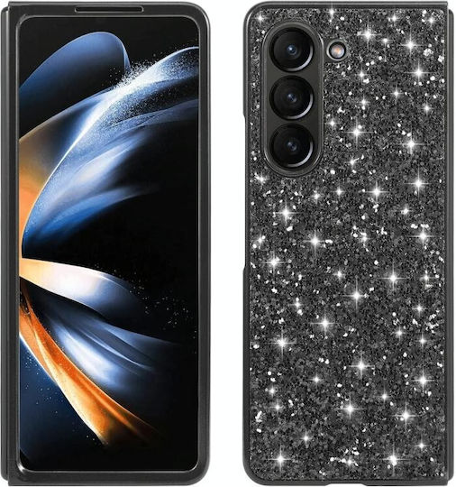 Glitter Back Cover Plastic Negru (Galaxy Z Fold5)