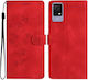 Butterfly Flower Wallet Red (TCL 405)